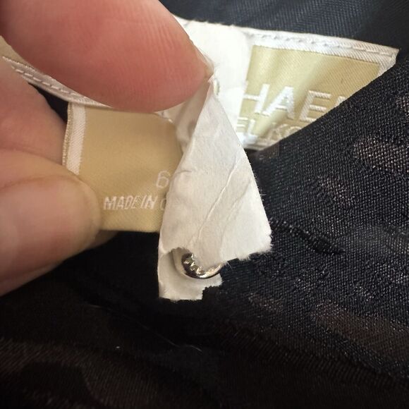 Michael Kors Size 6 Black Brown Animal Print Shiny Sleeveless Shift Dress Lined - Picture 6 of 14